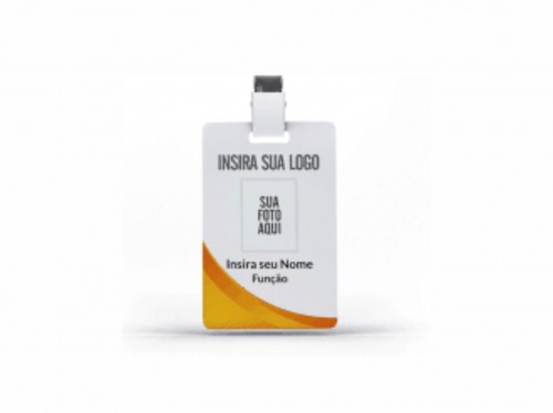 Crachá PVC (55x85mm) Frente | PVC 0,75mm